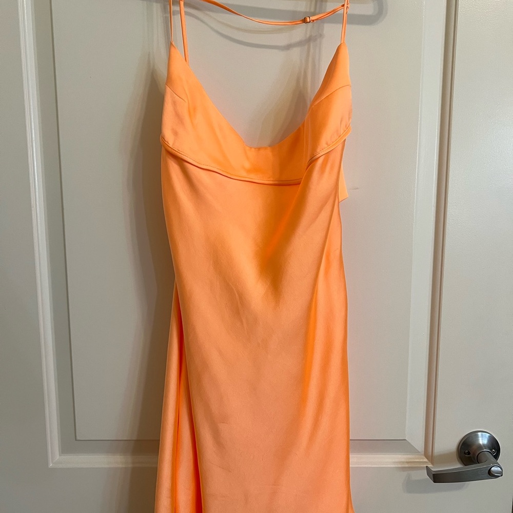 Zara orange cocktail dress